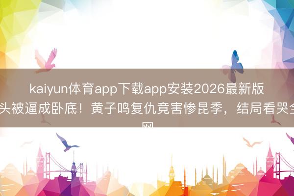 kaiyun体育app下载app安装2026最新版 火头被逼成卧底！黄子鸣复仇竟害惨昆季，结局看哭全网